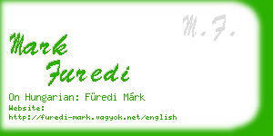 mark furedi business card